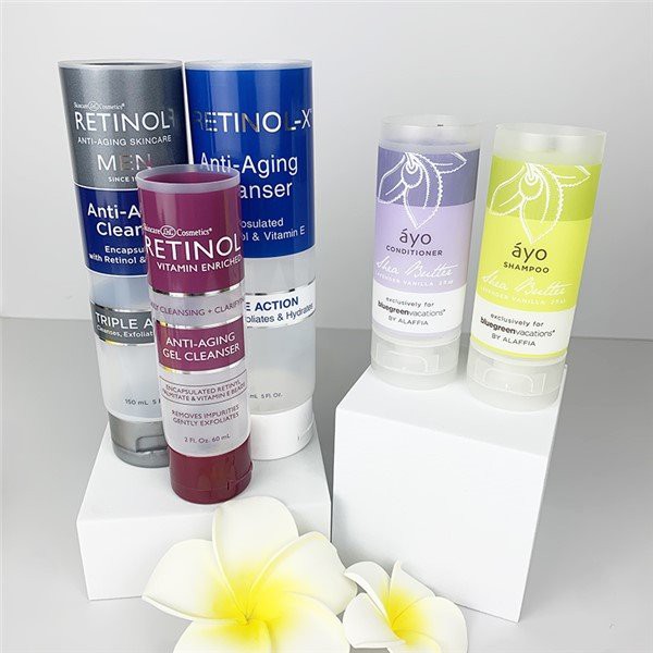 Clear Plastic Tube Containers with Lids