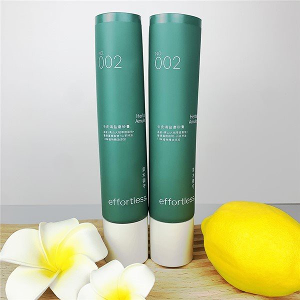 Empty Sugarcane Green Scrub Cosmetic Tube